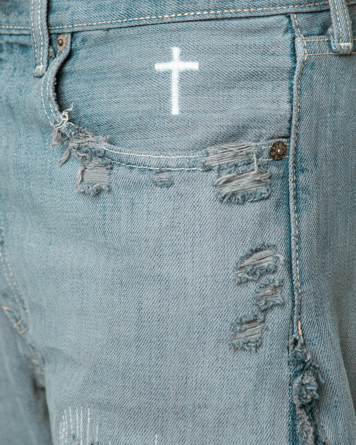“GREY WASHED” DISTRESSED JORTS