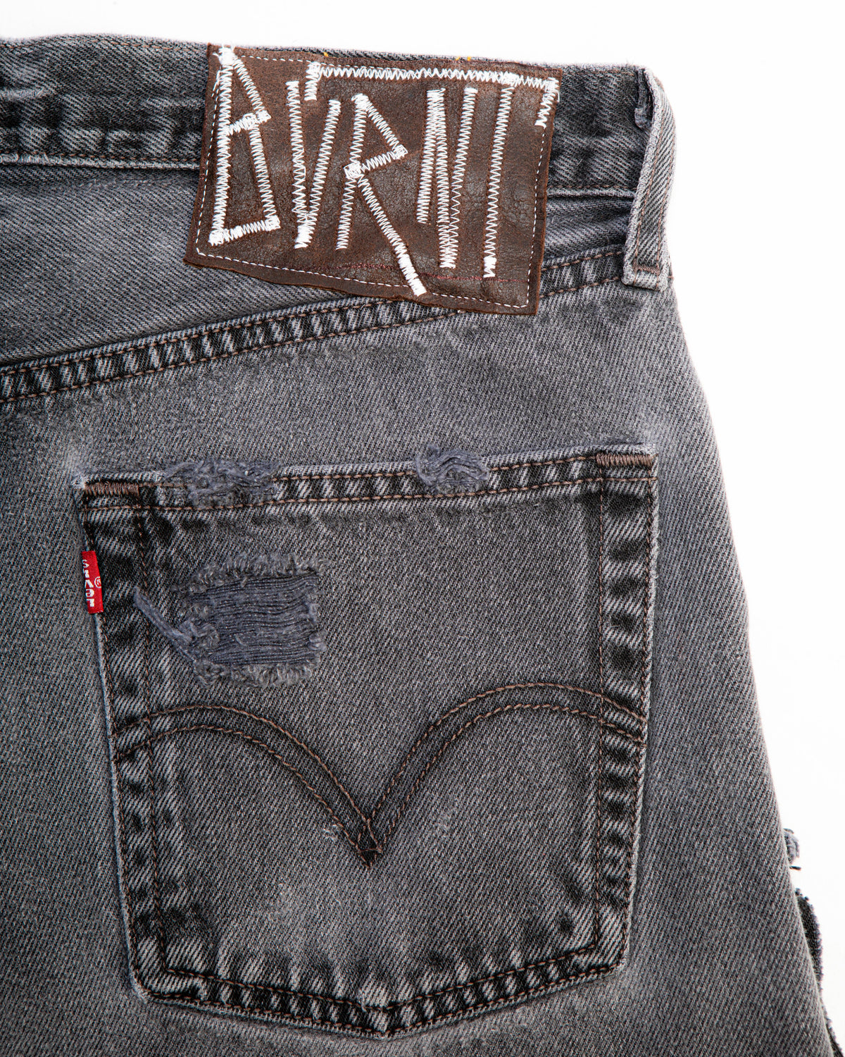 “WASHED BLACK” DISTRESSED JORTS