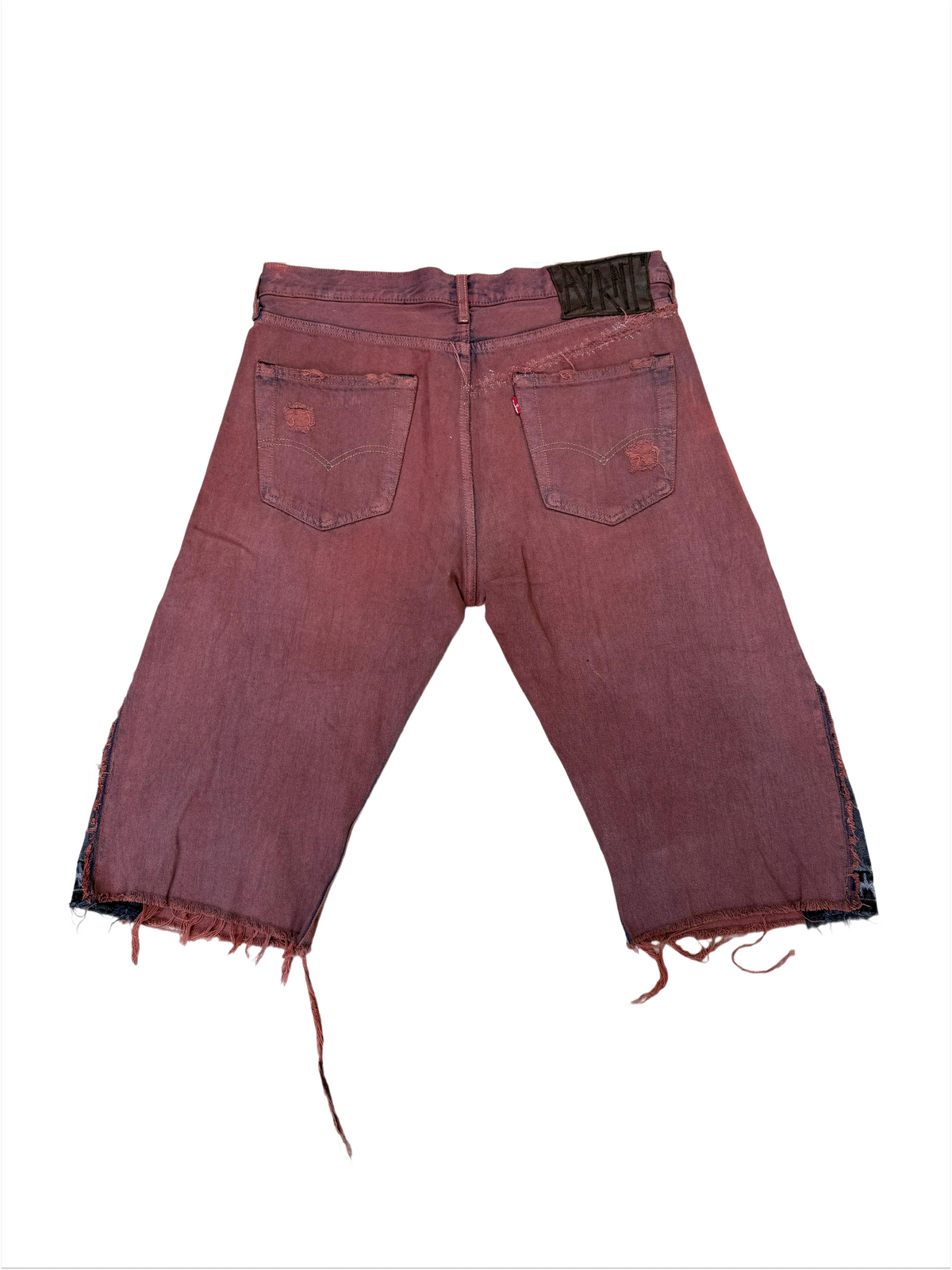 "RED WASHED" JORTS