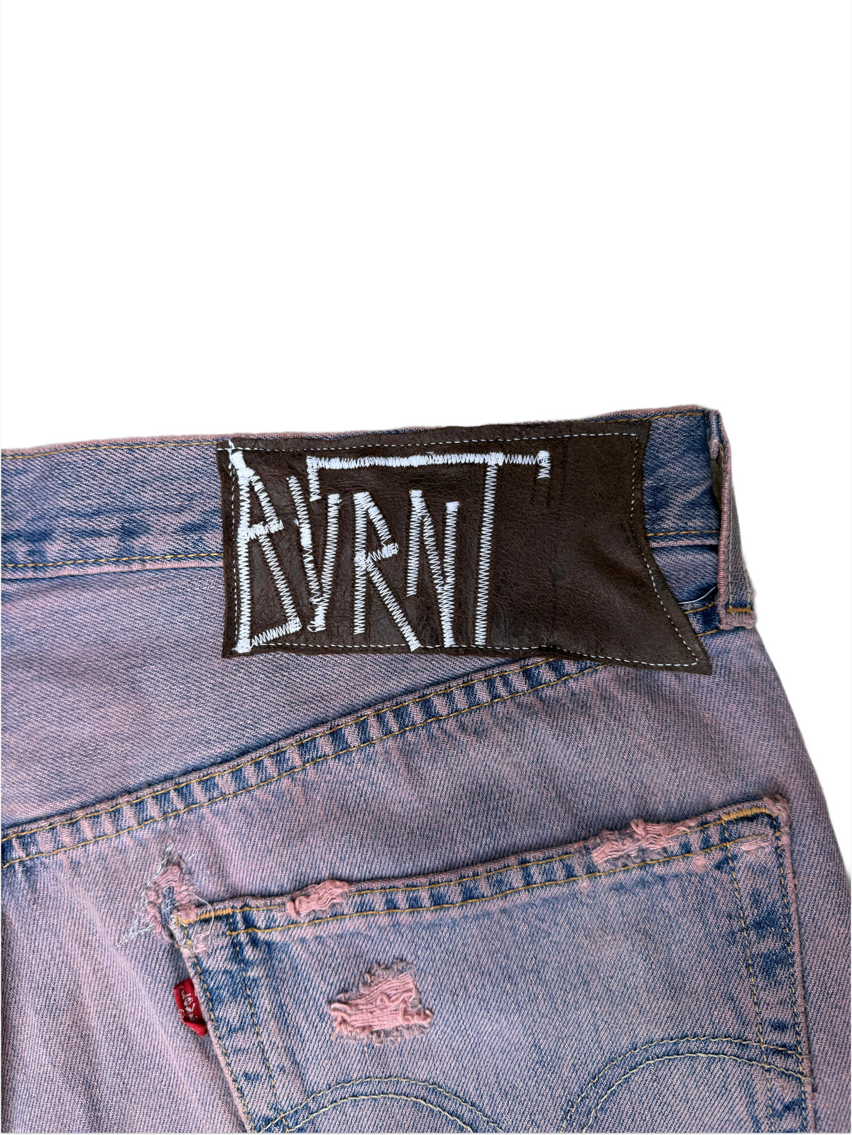 "LIGHT PINK WASHED" DISTRESSED JORTS