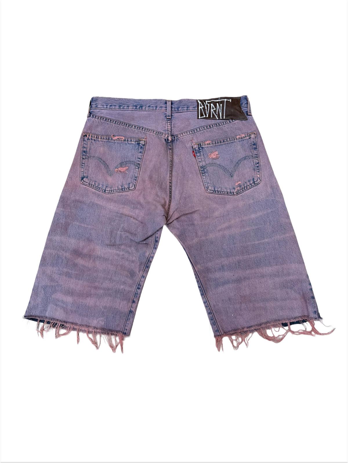"LIGHT PINK WASHED" DISTRESSED JORTS