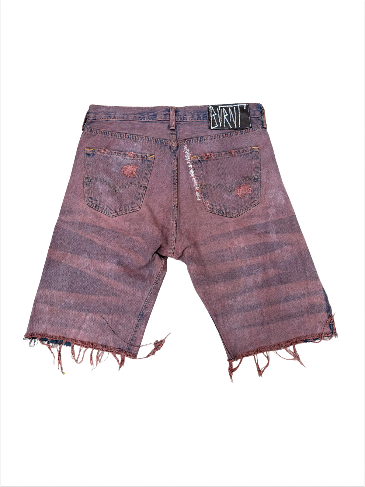"VIOLET WASHED" FADED JORTS