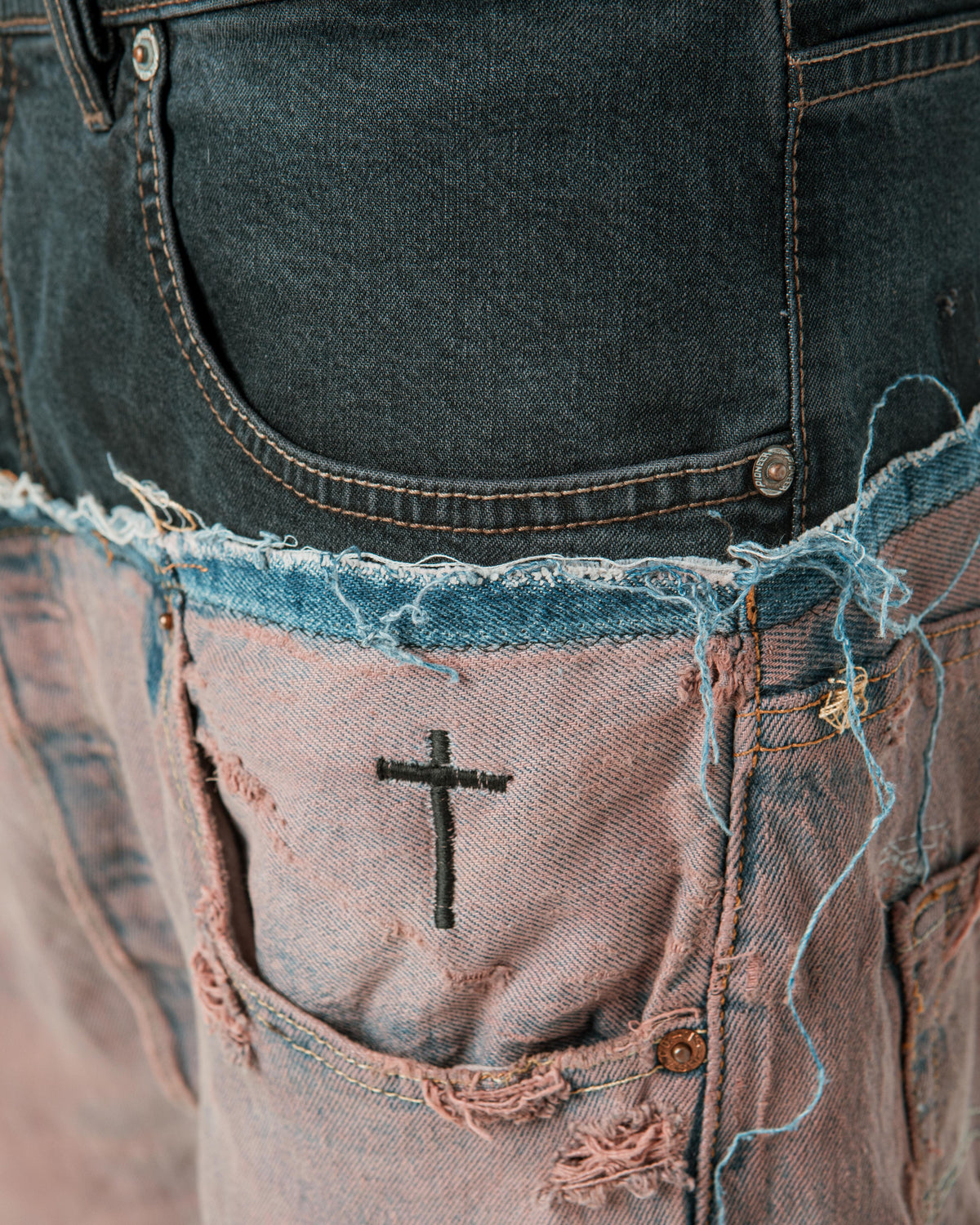 DOUBLE WAIST “BROWN WASHED” JORTS