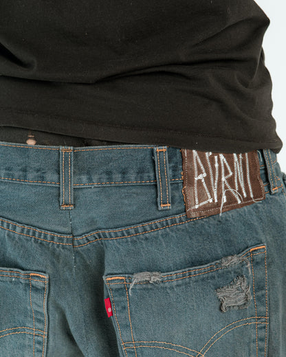 “GREY WASHED” FADED JORTS
