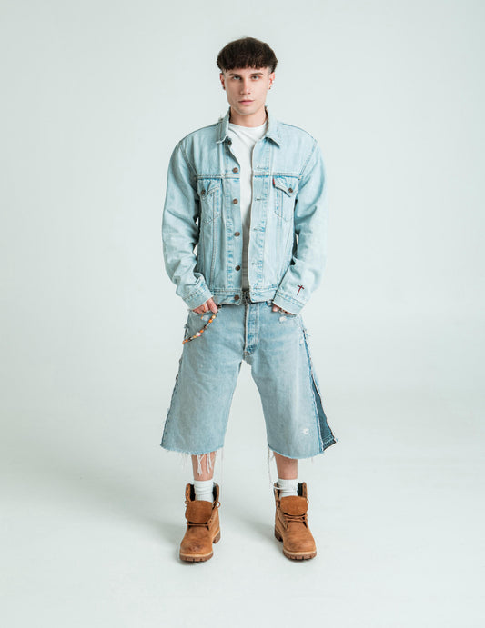 “LIGHT WASHED” JORTS