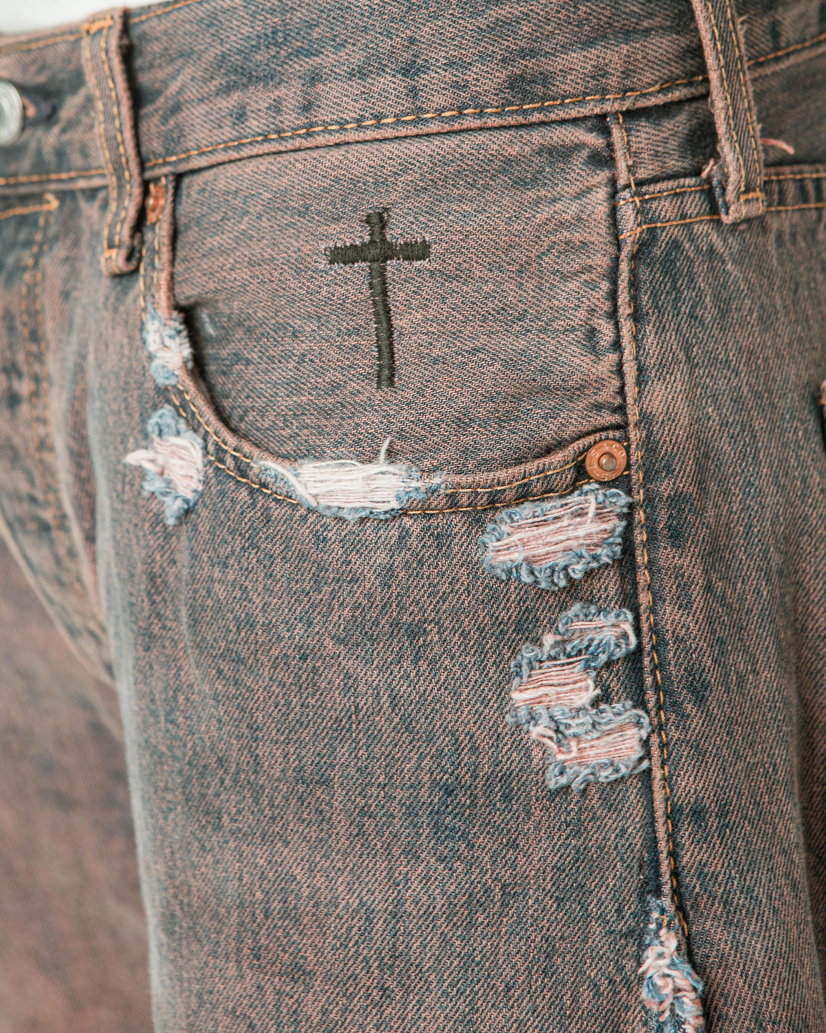 “DARK BROWN WASHED” JORTS