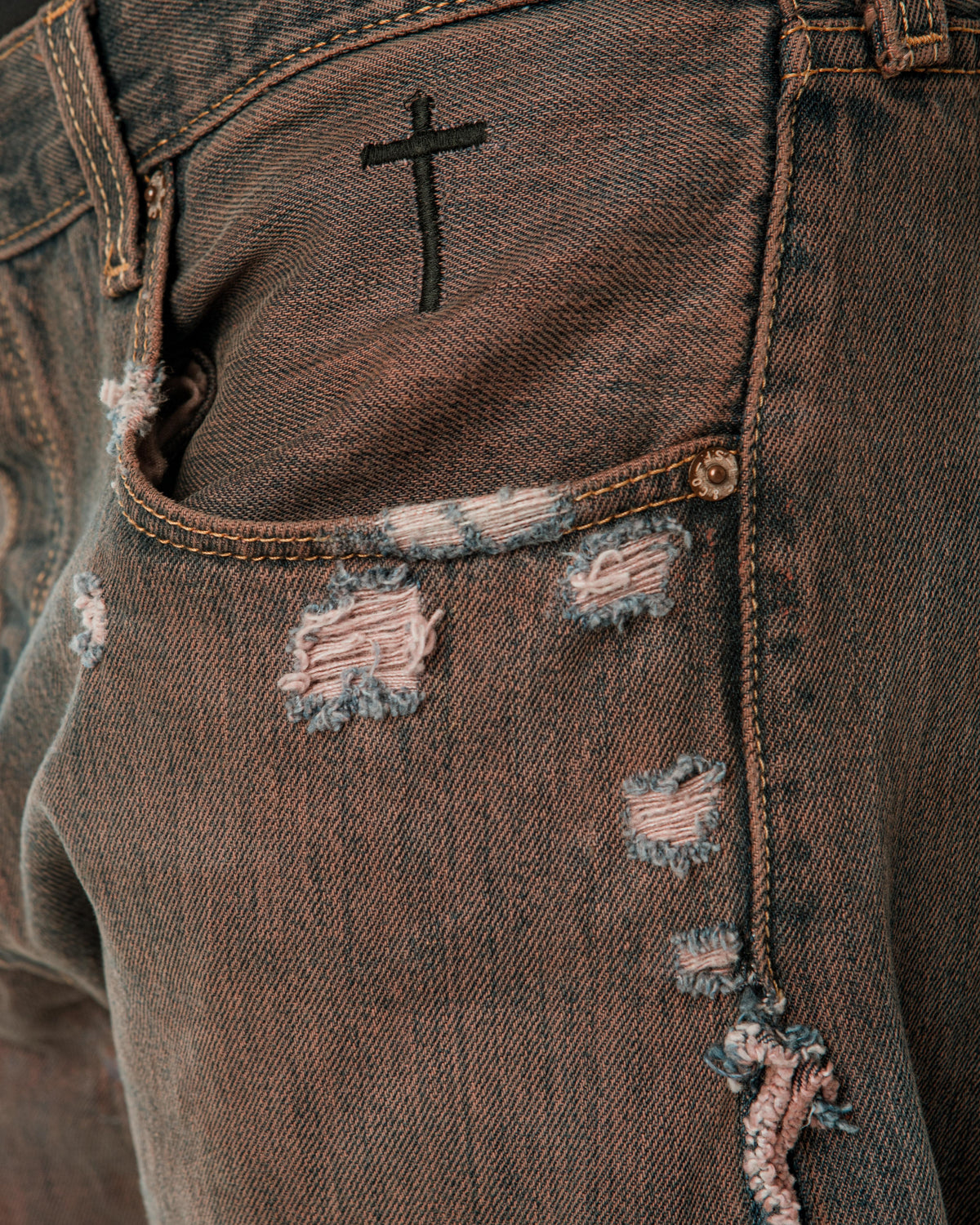 “DARK BROWN” WASHED JORTS